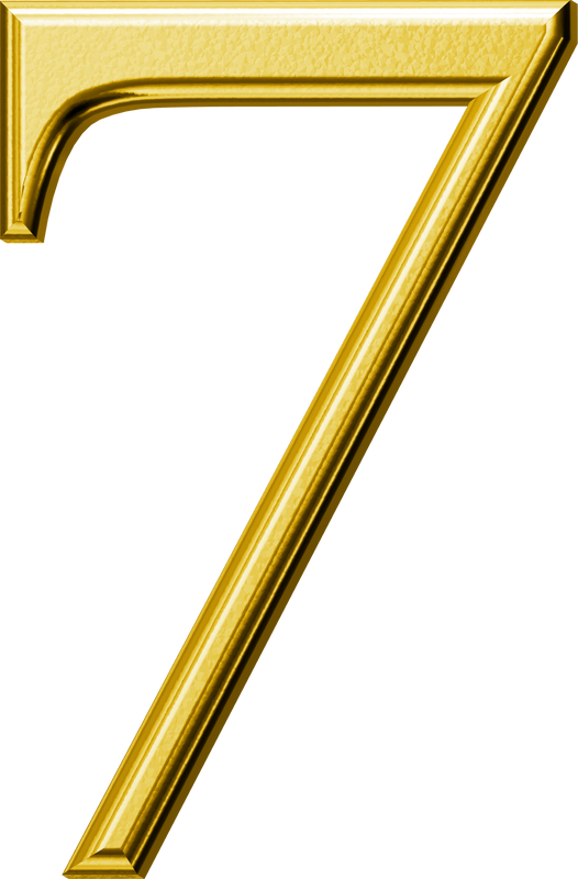 Luxury gold letter 7