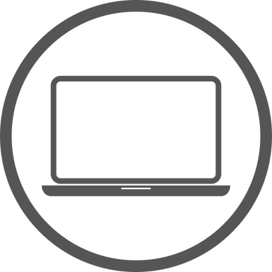 Laptop in Circle Illustration